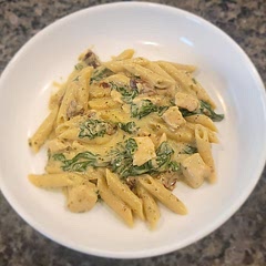 This will be part of my rotation; however, I threw some onions in before the garlic and then salt at the end - quite a bit, actually. This recipe is veggie friendly; next time, I'll probably add peppers for more color and flavor.