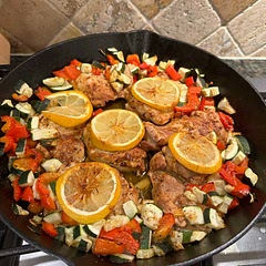 Very tasty. This will be one of our regulars. Love the one pan- used cast iron skillet.
Used more a whole red pepper and one large zucchini.