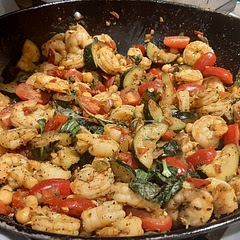 Used Cavender's All Purpose Greek Seasoning and served with garden spiral vegetable macaroni. Delish!