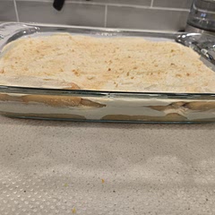 Love how easy and quick this recipe is. 

I was not sure how big the dish should be so i had to make extra dip for ladyfingers.  Other then that is is a great recipe!