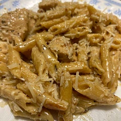 I changed the rice for pasta and add chicken broth as I went until pasta was soft so good
