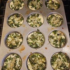 Love, these egg bites!  They re-heat so well, a quick grab & go - healthy choice! I used mozzarella cheese, since that's all I had.  Will definitely make again and use other vegetables too.