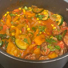 10/10 would make again. Putting in tomato’s gave it a lightly stew like texture. Great for the fall cozy season.