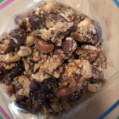 It wouldn't come out of the pan so make sure you line it with parchment paper or spray the pan. It also did not need to bake that long. It was delicious once I got it scraped out it's just more of a granola now.