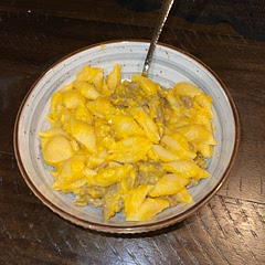 This was so good, a bit time consuming but if you maybe prepped the butternut squash beforehand or used bagged frozen butternut squash it would be easier! It was delicious though! Also my toddler loved it (we told her it was mac and cheese) and we added sausage for additional protein.