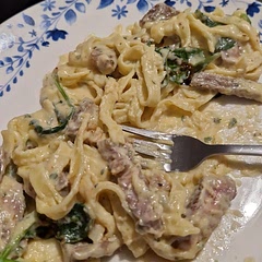Didn't add the cherry tomatoes as my partner and I aren't big fans of them. He loved it, I didn't like it as much but definitely would make it again for him.