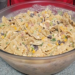 My new favorite pasta salad. It's a must to use fresh cilantro. 