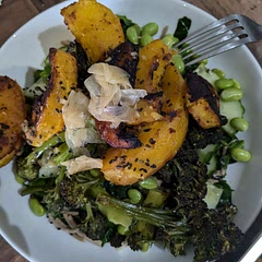 Think I'd add something extra next time...more chilli flakes? Add soy to the dressing? Felt like it needed a bit of a flavour boost