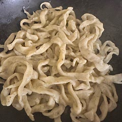This was a big hit I probably should’ve run it through my pasta maker about two more times but otherwise delicious