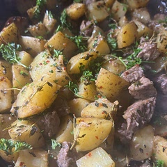 I added crushed red pepper and pressure cooked the potatoes
