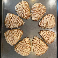 Made the pumpkin scones.  Turned out beautifully!