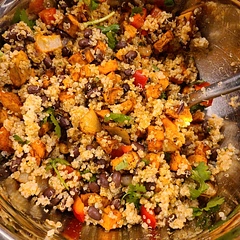 I made my own dressing, you probably need more garlic, and more veggies can be added. Will make it again! 