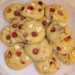 Great cookie recipe, would use less sugar next time and also id recommend baking them for an extra 2-3 minutes. The cranberries are tart and the white chocolate sweet, great combo!