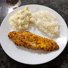 We like garlic, so we used 3 heads of garlic instead of just 1 and didn't mash one of them, just put in the whole cloves. We also added a bunch of extra milk to make it not so thick. Tip: add butter first.
Paired with fish and rice. Would make again.