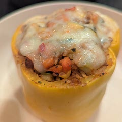 It's really good. It probably needs to cook 40min and add more cheese in the middle.