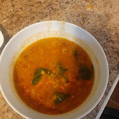 Absolutely love this soup,  the spices are perfect. I used spinach which worked out great.  Great for a winter day 