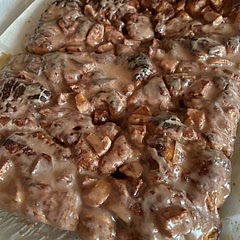 Always great focaccia with the same day focaccia recipe, now with the added tastiness of cinnamon and apples. I added extra cinnamon to the glaze.