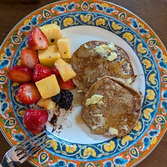 This is a great recipe!! We added cinnamon, nutmeg and vanilla extract and it was so, so good. The batter was pretty thick based on the recipe so we added a bit more almond milk to smooth it out. It was perfect 