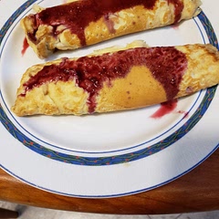 So easy! My berries were frozen so I nuked them to warm them.  Used the juice over the top instead of powdered sugar. Next time I will ad a little salt to the battery.  