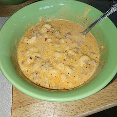 This was good. Added more red pepper flakes than called for. Didn't have the tomatoes so I just added a cup of tomato sauce. I liked that it wasn't super brothy.