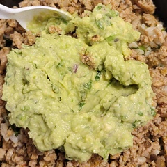 It took longer due to the prep work. I use brown rice instead of cauliflower. The guacamole was great. The poblano pepper mixture was good, although I don't think 🤔 I made enough. Overall, I enjoyed it, and I'll make it again. 