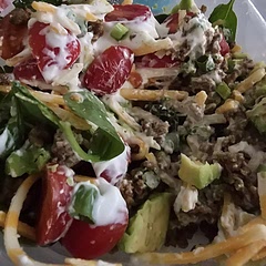 I used baby Spinach instead of romaine lettuce to up the vitamin count.