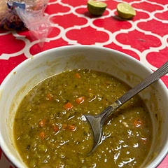 Delicious soup! I made some adjustments to family’s flavor profile. Doubled the seasoning and added red pepper flakes and served it with lime and French bread.