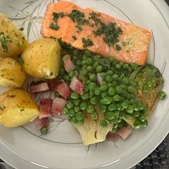 Added new potatoes to make more of a meal.