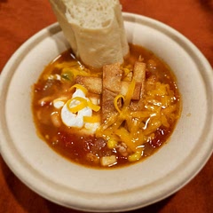 Especially loved the tortilla strips.  I used white beans instead.  