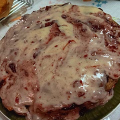 This is a photo of it made into a thin frosting with cranberry jam.

Full of flavor. I would definitely make it again. I simmered the cashews on the stove for an hour.