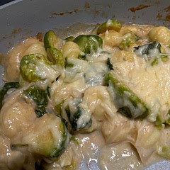 Very delicious. Didn’t have a leek so I used a scallion. Didn’t have gruyere so I topped with additional Parmesan.