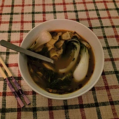 used chicken bone broth 
would use bean sprouts too next time