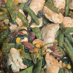 Here is what i did. Substituted cashew butter (didn't have PB). Substituted other veggies cause it doesn't matter. Sauce was delicious. This is a recipie you can modify many ways.