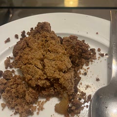 Holds its shape really well, salt adds a nice taste. Best crumble I’ve made !