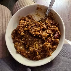 A nice and healthy one pot dish, made my own adjustments but still pretty good and filling