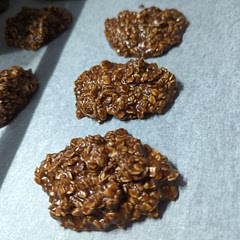 I've made these lots in the past but this was the first time with peanut butter. I haven't made them in a while so I forgot I like to add quite a bit more oats than it calls for. I subbed the coconut for more oats, but still could have used more in my opinion. Still so yummy though!