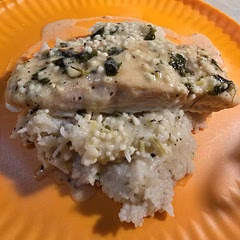 It was so good! I used coconut milk instead of heavy cream and let it sit after taking it out the microwave and it thicken up a little and I used minced garlic as well. I topped it over riced. Nice and tangy.