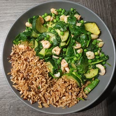 Fresh, light and delicious. I cook the courgette for a few minutes first before adding prawns etc as it needs a bit longer than recipe states. 