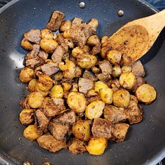 Added mustard fresh ginger and a little bit of honey to save the taste. Meat was chewy. 