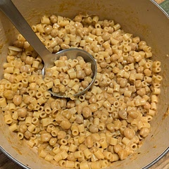 Delicious.  I will add more liquid next time.  

Made again, reduced pasta to 6 oz.  