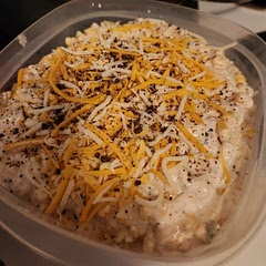 First things first; this is a very basic recipe. If you actually like the way Mexican street corn is actually- don't do it. Or alter it like I did. I followed the directions, and it was mid. I added more sour cream (about a cup more), Tajin (tbsp), and two tablespoons of mayonnaise, I also added some powdered popcorn butter (half a tbsp). And it was amazing. My kid started eating it with a spoon.
