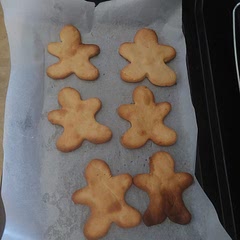 We made them into Christmas cookies 