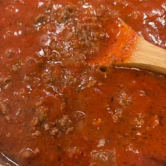 I didn’t have the tomato paste, so I let it simmer thoroughly. Tasty!!