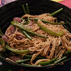 Sautéed the noodles a bit in the sauce. Tastes great! Also added some hot sauce.