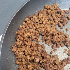 Fantastic.  I used beefless ground, and it was delicious.