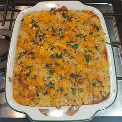 Made this for my partner as I don't eat meat, he loved it! My supermarket had run out of Guinness so I used sweetheart stout, that worked fine. The only change I made was using the excess fat from the lamb mince instead of butter as the gravy base. I doubled it, which made two of the dish pictured. It's a labour of love, but most pie recipes are, and this one is worth doubling as he'll happily eat this for a fortnight.