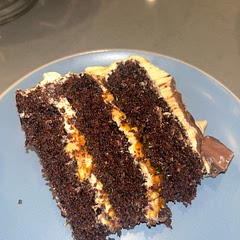 It was the best cake I’ve ever made. The chocolate was so decadent and the frosting was not overpowering with peanut butter. It was also very fun to make!