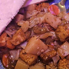 Really tasty! Particularly good tofu that can be used in other recipes. Made extra and took it out for hot stew on a cold hike the following day. 