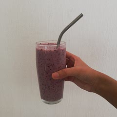 Added frozen blueberries and raspberries 