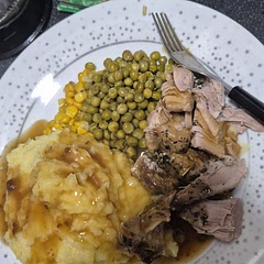 Herby Roasted Pork tendloin 
Very easy to make. Was delicious, and we just had it as like a roast dinner with mash peas, sweetcorn, and gravy. even my 10 year old autistic son ate this as well to which he is fussy with foods 
